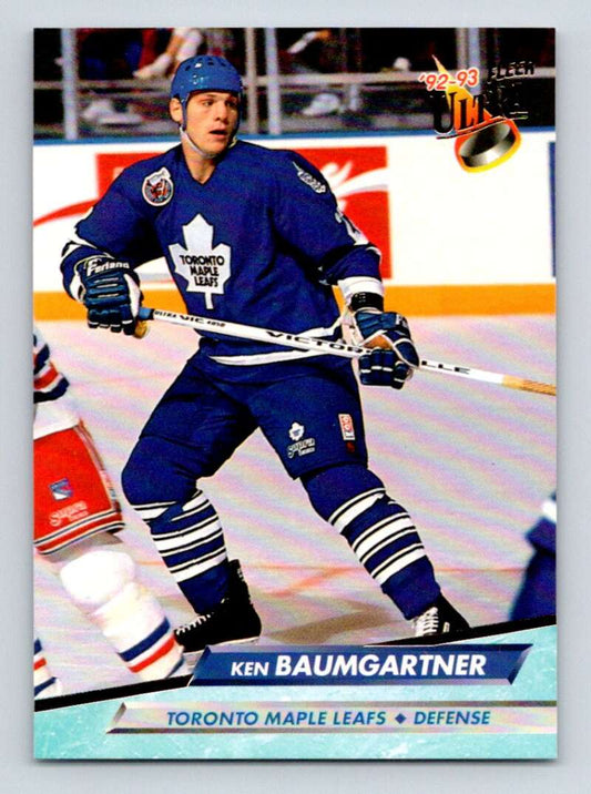 1992-93 Fleer Ultra #416 Ken Baumgartner  Toronto Maple Leafs  Image 1