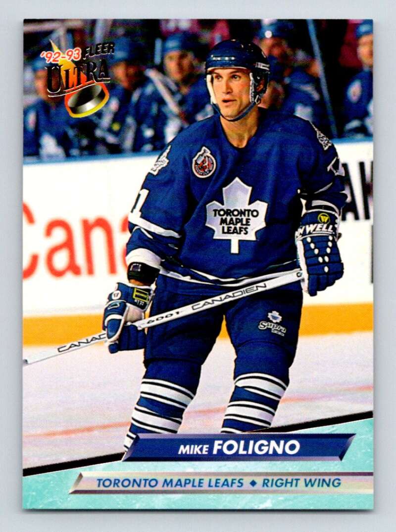 1992-93 Fleer Ultra #420 Mike Foligno Toronto Maple Leafs Image 1