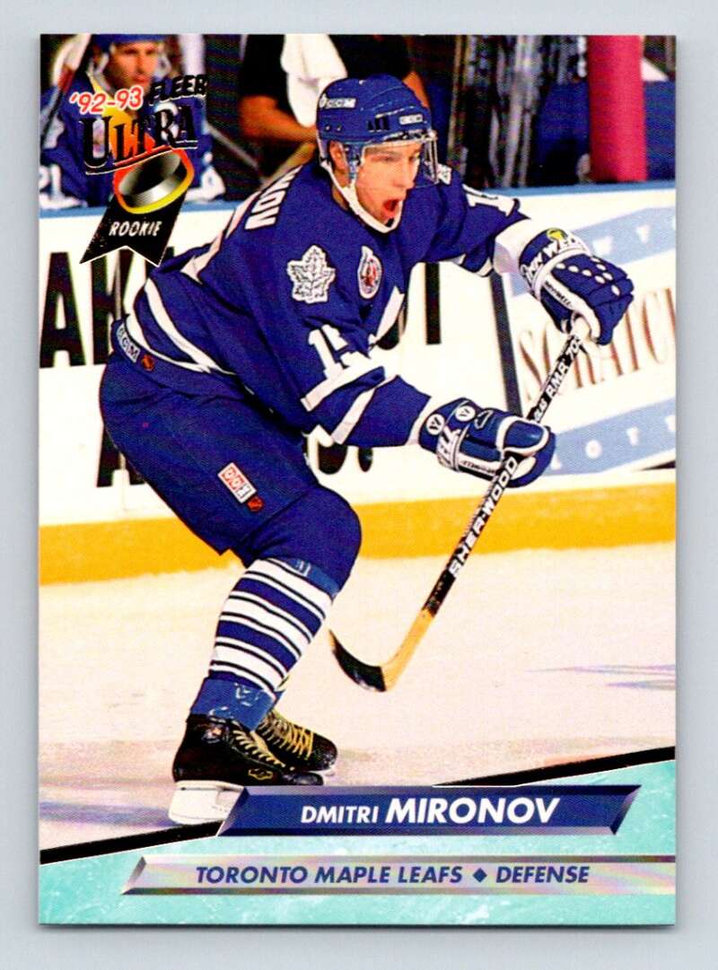 1992-93 Fleer Ultra #422 Dmitri Mironov Toronto Maple Leafs Image 1