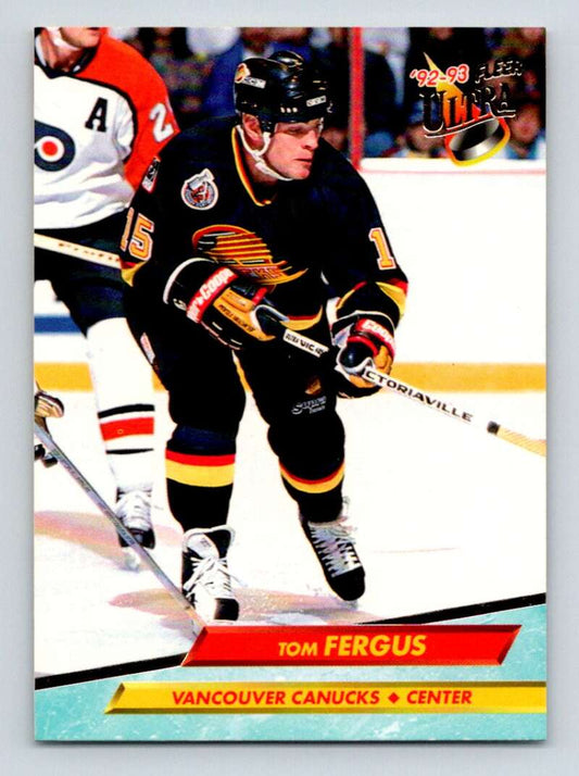 1992-93 Fleer Ultra #426 Tom Fergus  Vancouver Canucks  Image 1