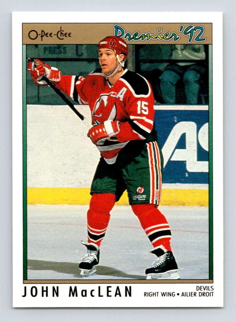 1991-92 OPC Premier #4 John MacLean New Jersey Devils Image 1