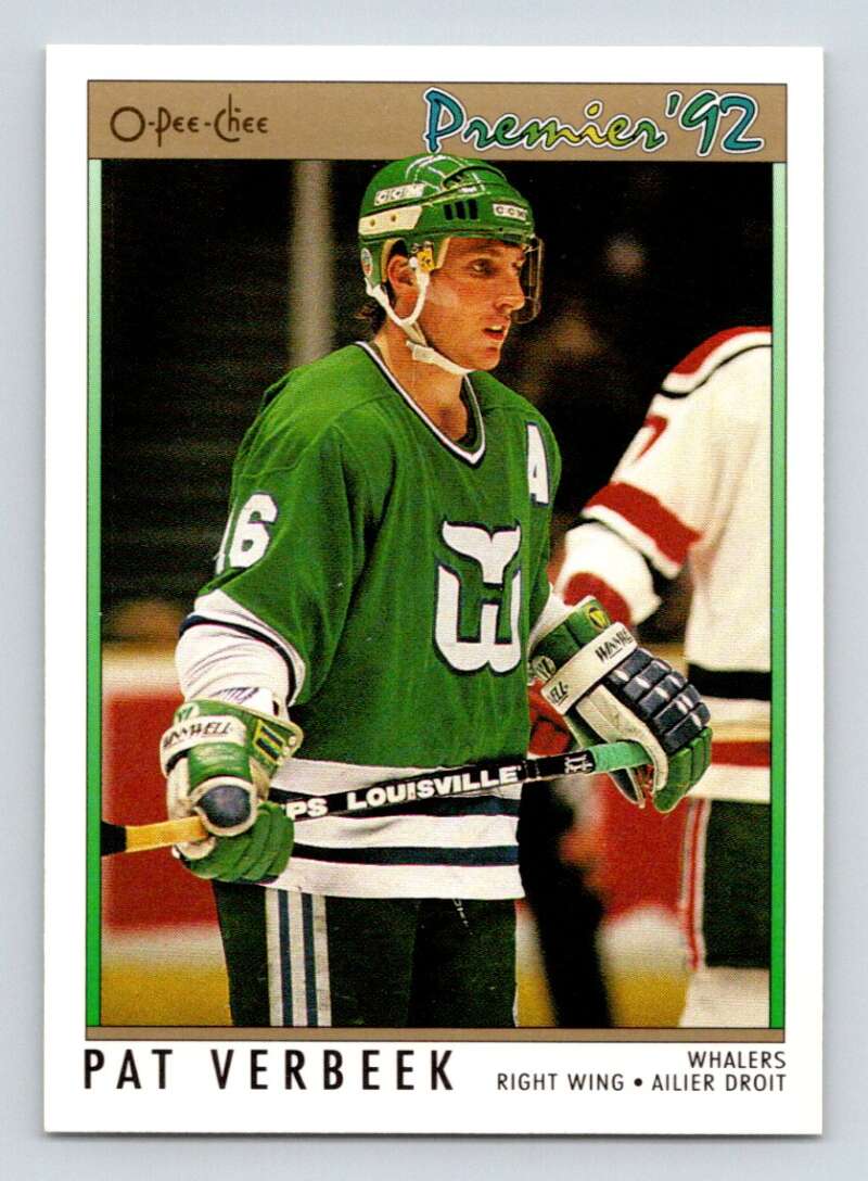1991-92 OPC Premier #5 Pat Verbeek Hartford Whalers Image 1