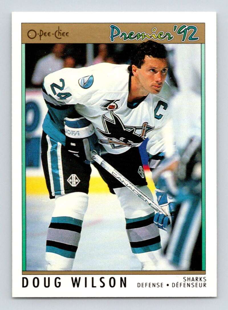 1991-92 OPC Premier #6 Doug Wilson San Jose Sharks Image 1