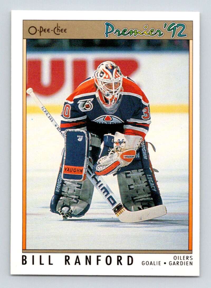 1991-92 OPC Premier #18 Bill Ranford Edmonton Oilers Image 1