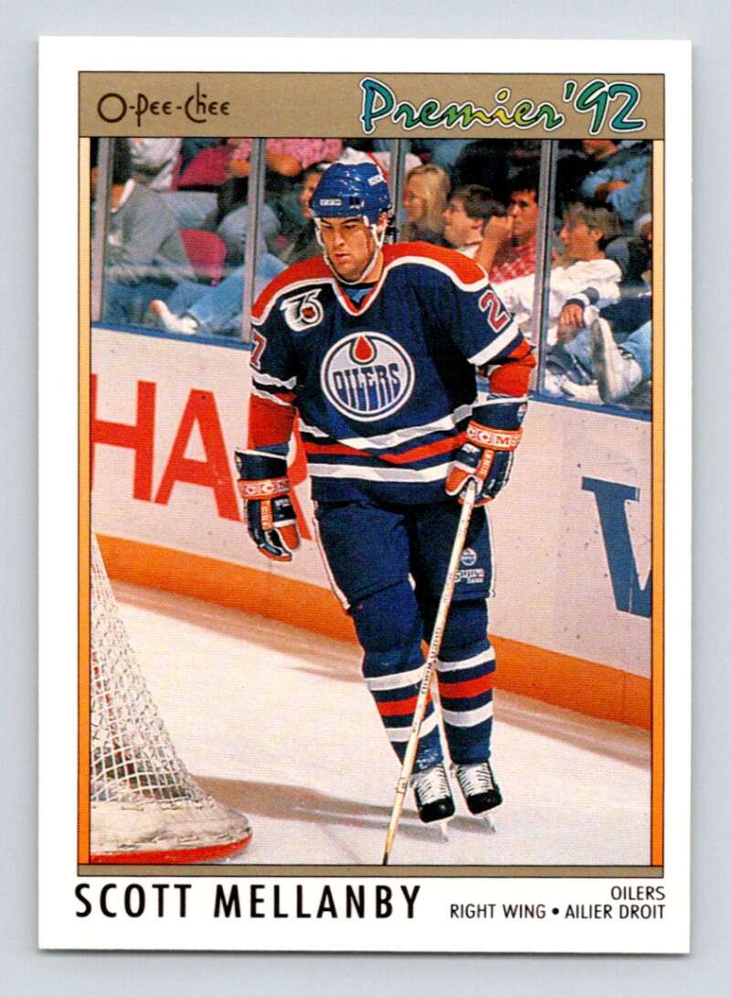 1991-92 OPC Premier #30 Scott Mellanby Edmonton Oilers Image 1