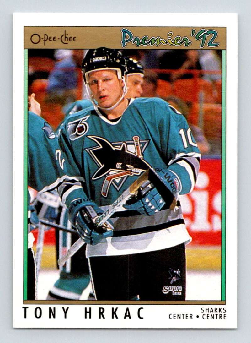 1991-92 OPC Premier #40 Tony Hrkac San Jose Sharks Image 1