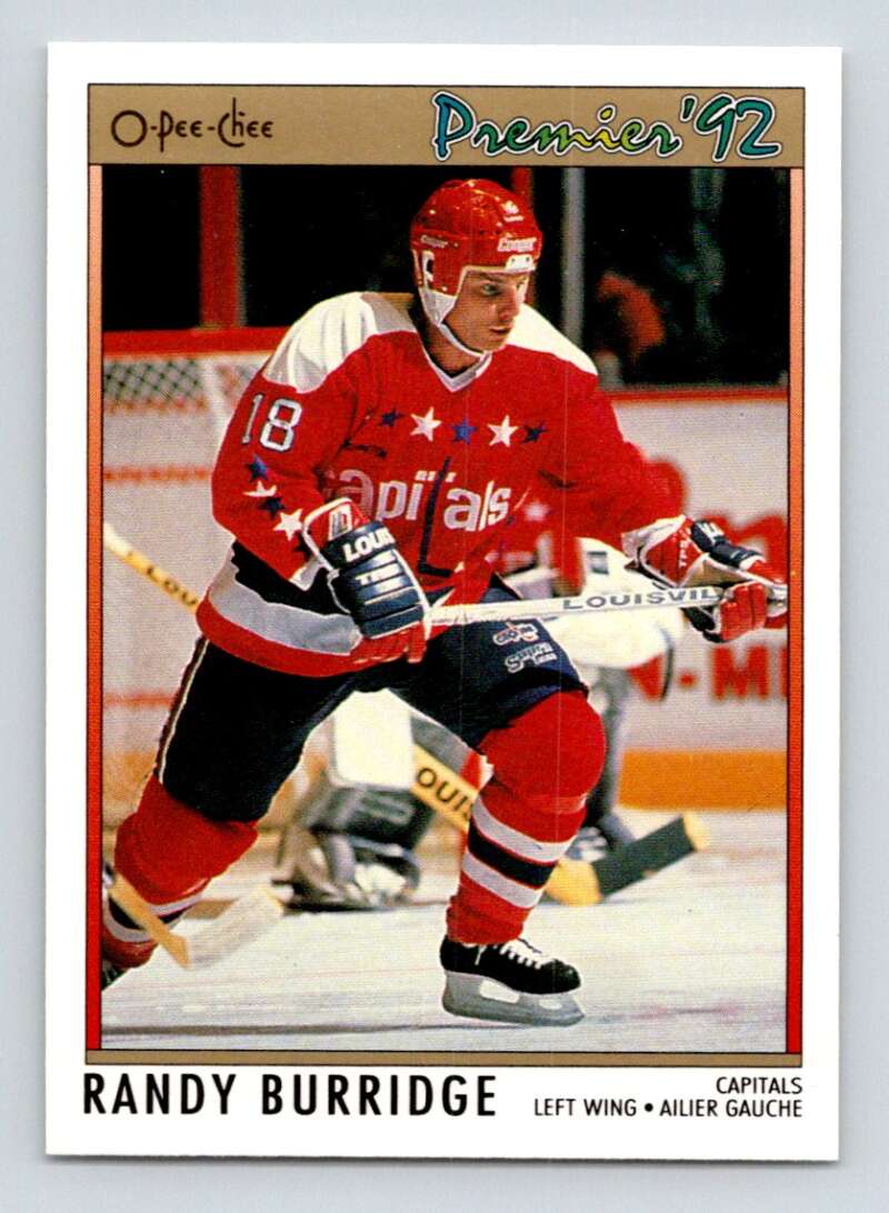 1991-92 OPC Premier #43 Randy Burridge Washington Capitals Image 1