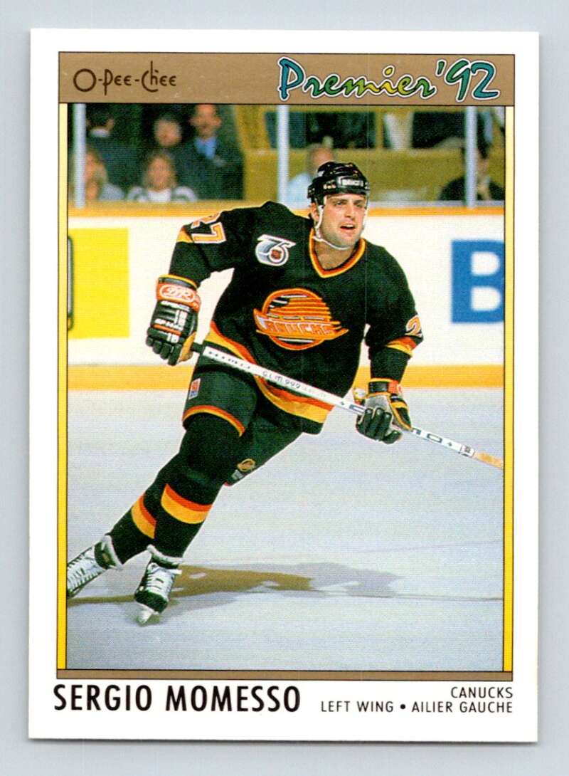 1991-92 OPC Premier #55 Sergio Momesso Vancouver Canucks Image 1