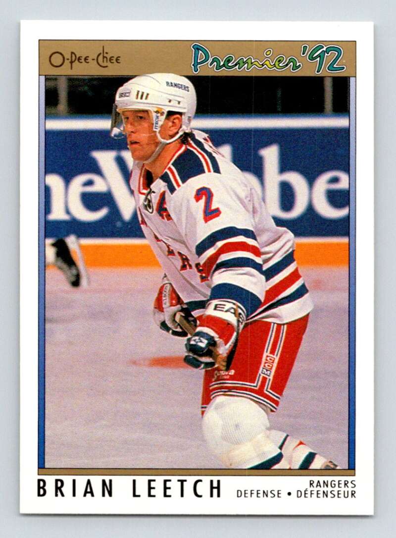 1991-92 OPC Premier #57 Brian Leetch New York Rangers Image 1
