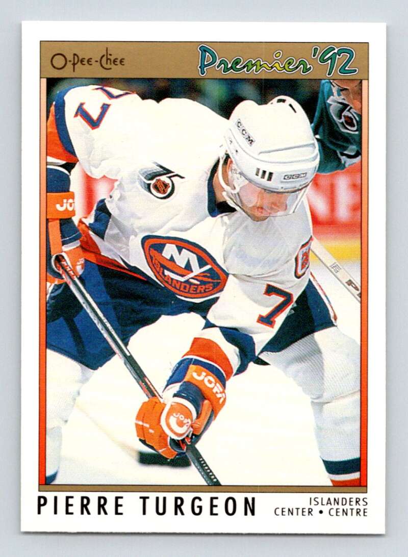 1991-92 OPC Premier #59 Pierre Turgeon New York Islanders Image 1