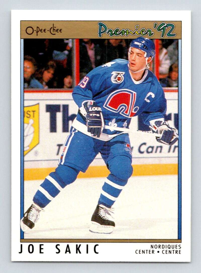 1991-92 OPC Premier #70 Joe Sakic Quebec Nordiques Image 1