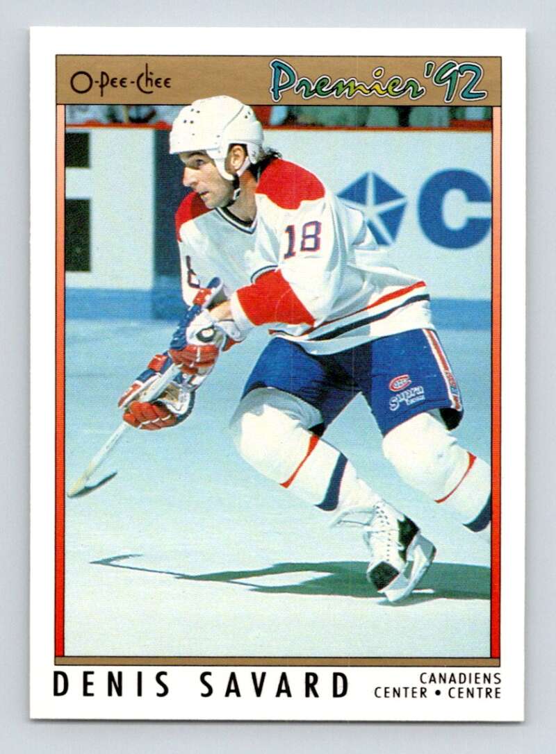 1991-92 OPC Premier #71 Denis Savard Montreal Canadiens Image 1