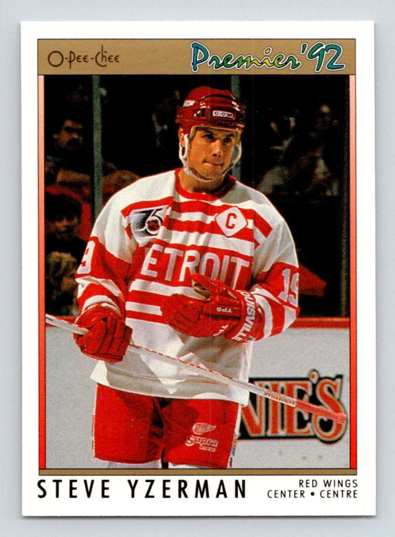 1991-92 OPC Premier #73 Steve Yzerman Detroit Red Wings Image 1