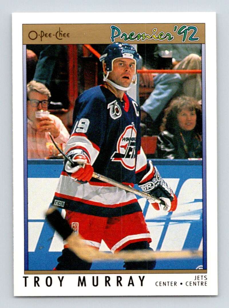 1991-92 OPC Premier #75 Troy Murray Winnipeg Jets Image 1