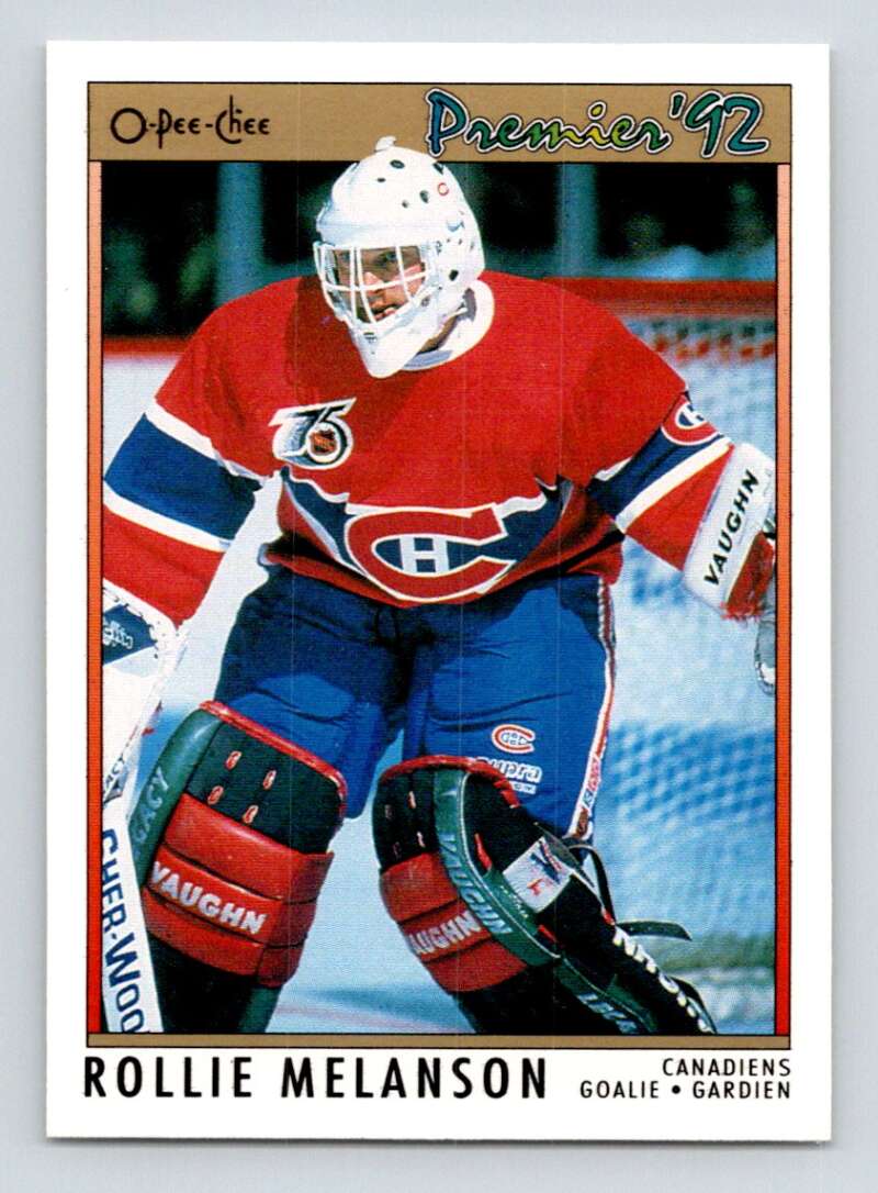 1991-92 OPC Premier #97 Rollie Melanson Montreal Canadiens Image 1