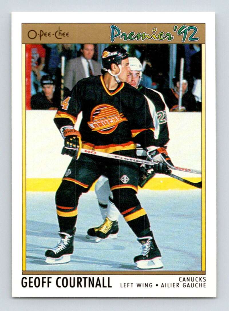 1991-92 OPC Premier #101 Geoff Courtnall Vancouver Canucks Image 1