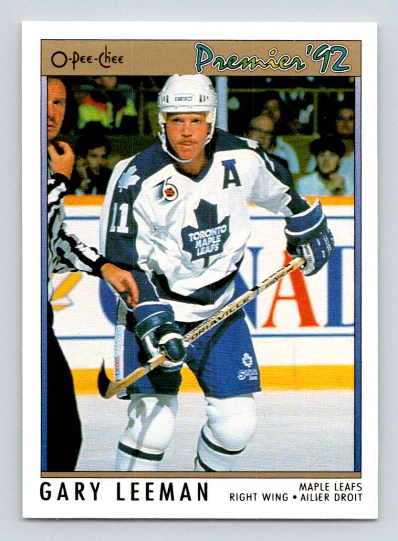 1991-92 OPC Premier #106 Gary Leeman Toronto Maple Leafs Image 1