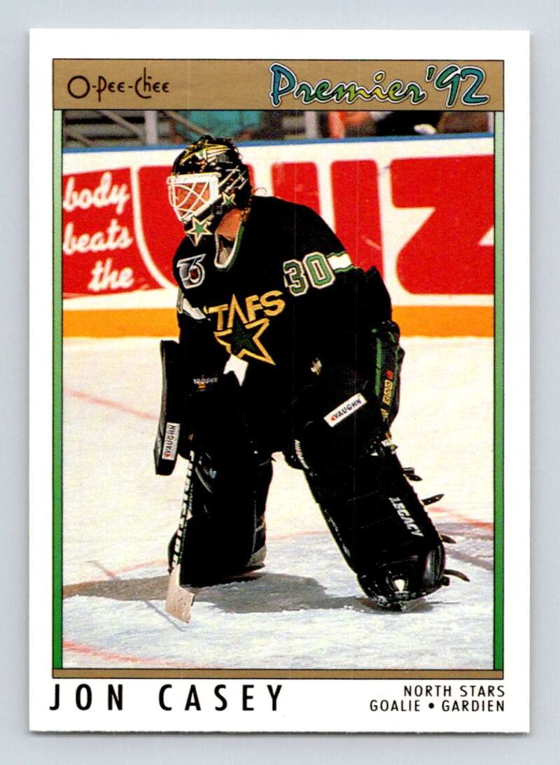 1991-92 OPC Premier #112 Jon Casey Minnesota North Stars Image 1