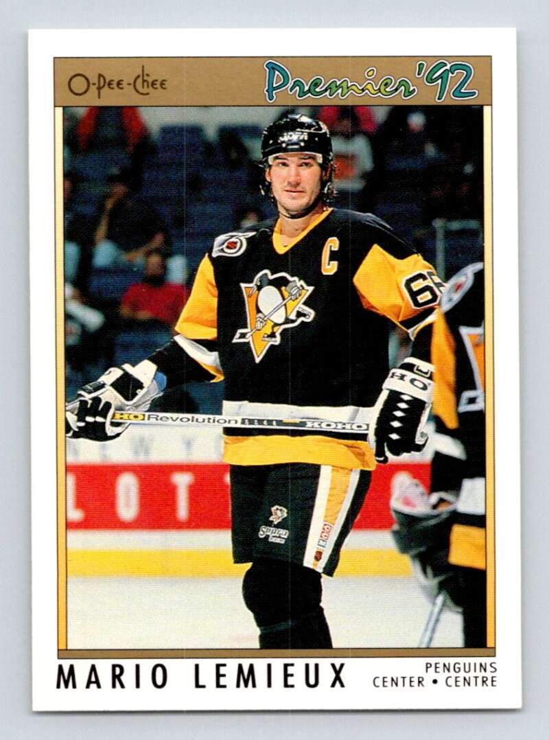 1991-92 OPC Premier #114 Mario Lemieux Pittsburgh Penguins Image 1