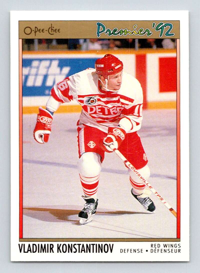 1991-92 OPC Premier #118B Vladimir Konstantinov RC Rookie Red Wings Image 1