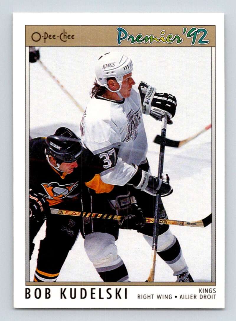 1991-92 OPC Premier #129 Bob Kudelski Los Angeles Kings Image 1