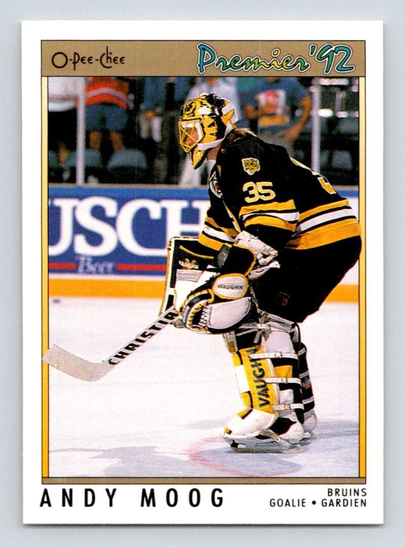 1991-92 OPC Premier #133 Andy Moog Boston Bruins Image 1
