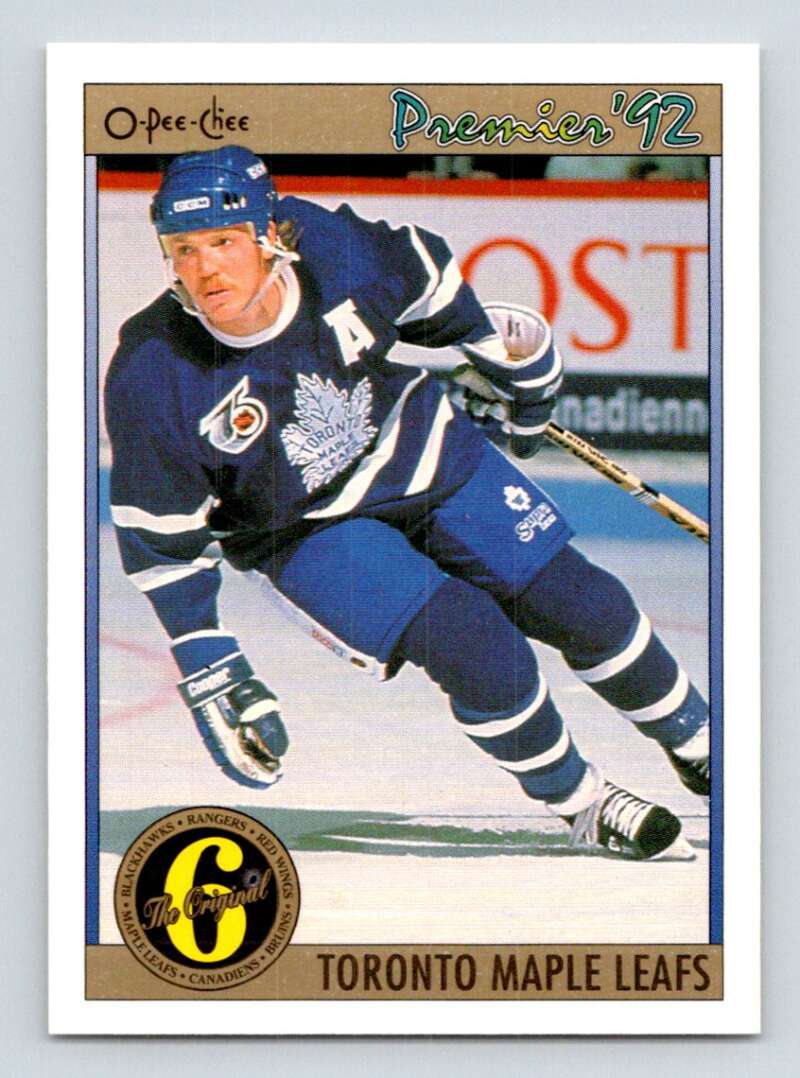 1991-92 OPC Premier #134 Gary Leeman Toronto Maple Leafs Image 1