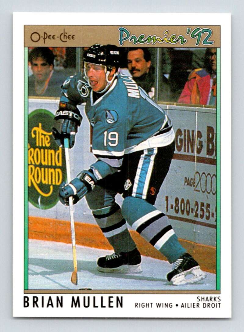 1991-92 OPC Premier #166 Brian Mullen San Jose Sharks Image 1