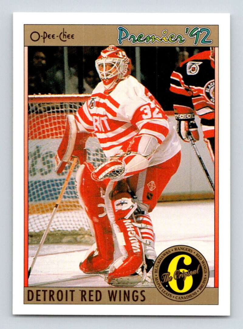 1991-92 OPC Premier #175 Tim Cheveldae Detroit Red Wings Image 1