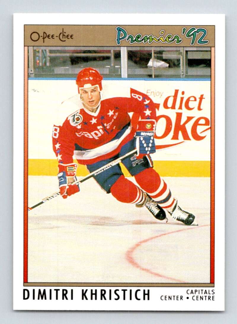 1991-92 OPC Premier #176 Dimitri Khristich Washington Capitals Image 1