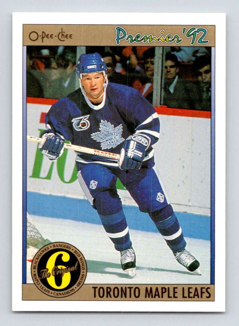 1991-92 OPC Premier #185 Brian Bradley Toronto Maple Leafs Image 1