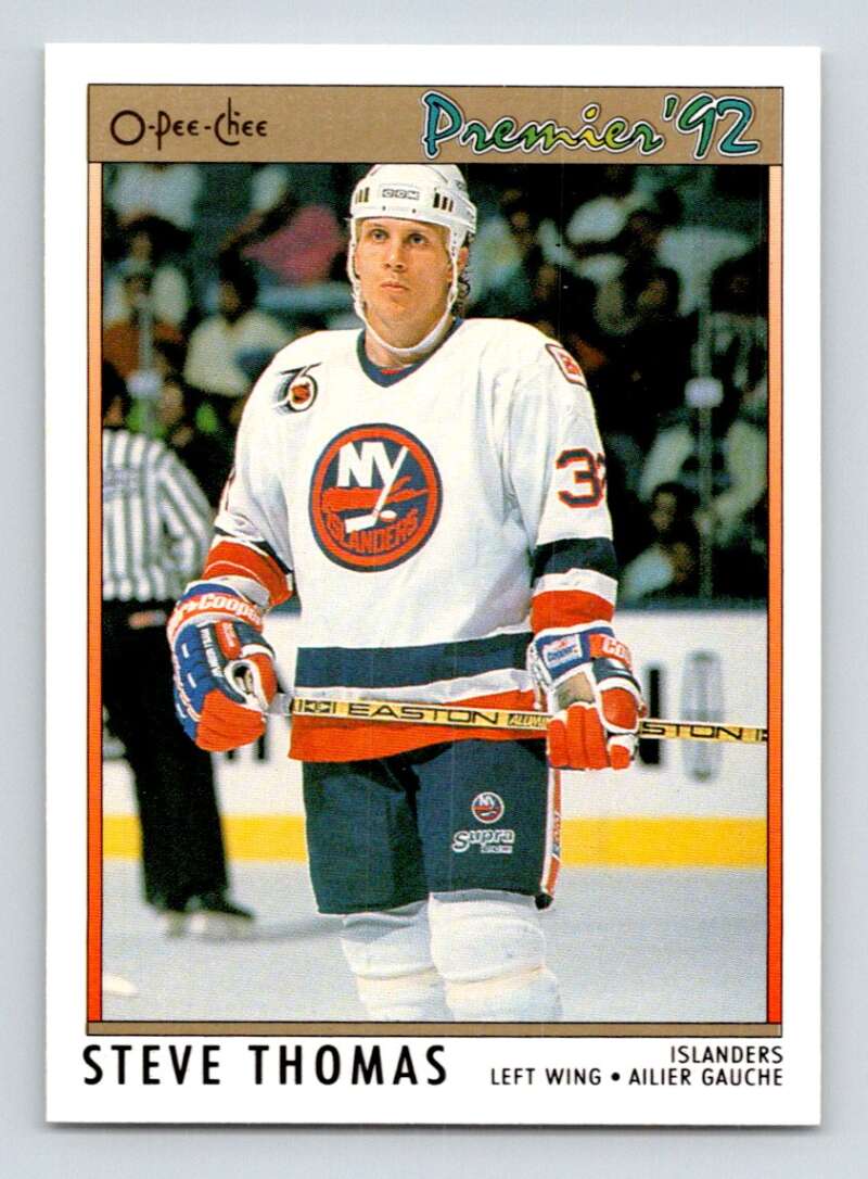 1991-92 OPC Premier #195 Steve Thomas New York Islanders Image 1