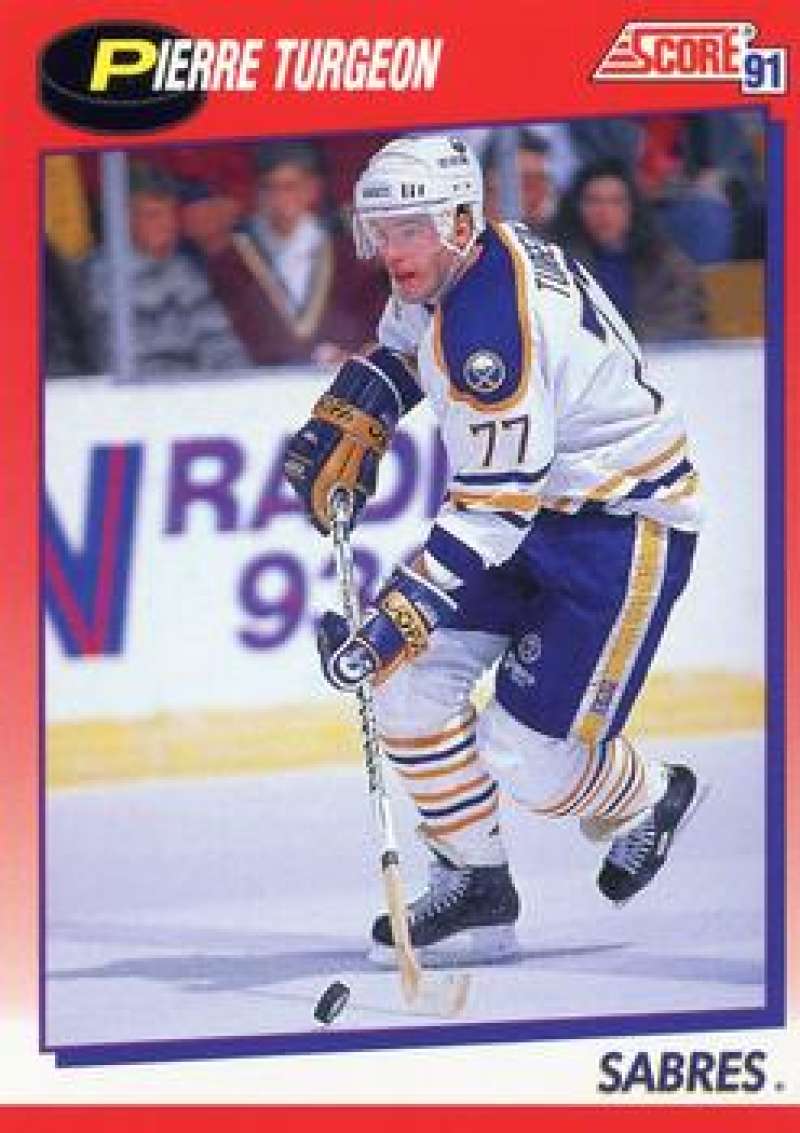 1991-92 Score Canadian Bilingual #4 Pierre Turgeon Buffalo Sabres Image 1