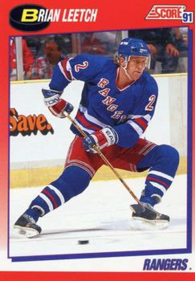 1991-92 Score Canadian Bilingual #5 Brian Leetch New York Rangers Image 1
