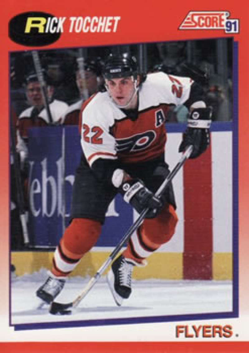 1991-92 Score Canadian Bilingual #9 Rick Tocchet Philadelphia Flyers Image 1