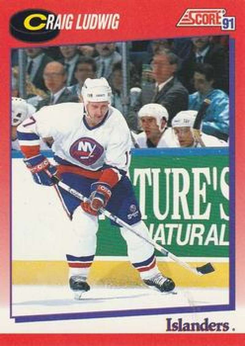 1991-92 Score Canadian Bilingual #13 Craig Ludwig New York Islanders Image 1