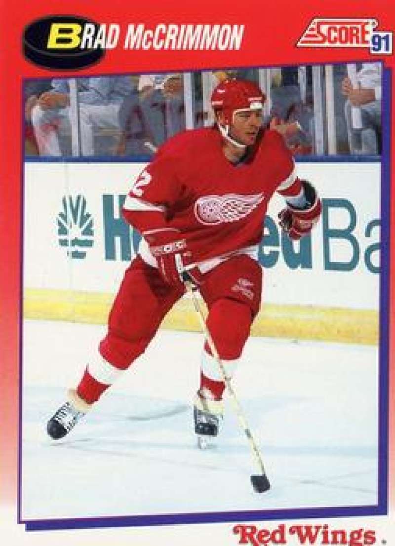 1991-92 Score Canadian Bilingual #16 Brad McCrimmon Detroit Red Wings Image 1