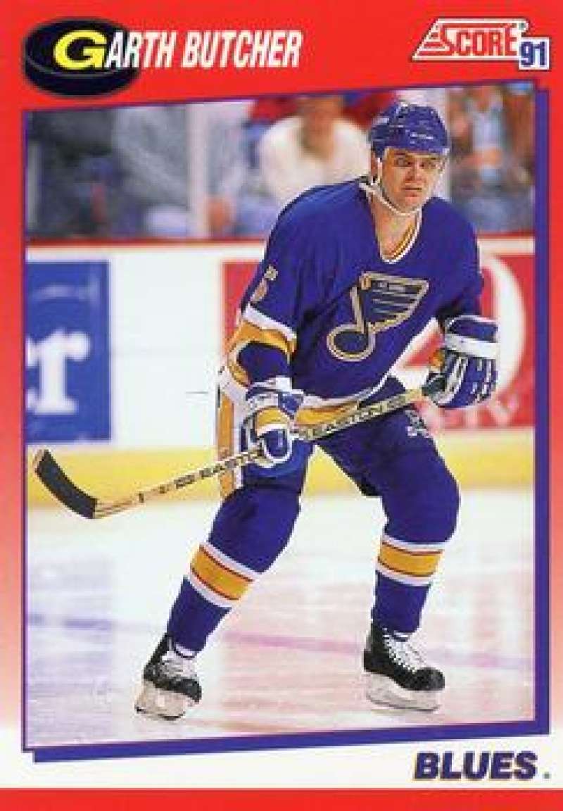 1991-92 Score Canadian Bilingual #24 Garth Butcher St. Louis Blues Image 1