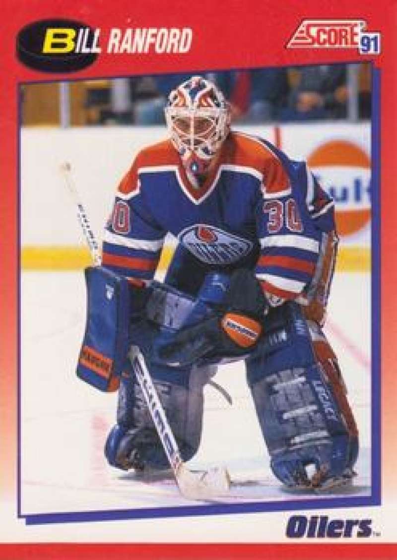 1991-92 Score Canadian Bilingual #30 Bill Ranford Edmonton Oilers Image 1