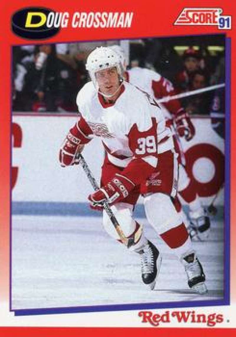 1991-92 Score Canadian Bilingual #38 Doug Crossman Detroit Red Wings Image 1