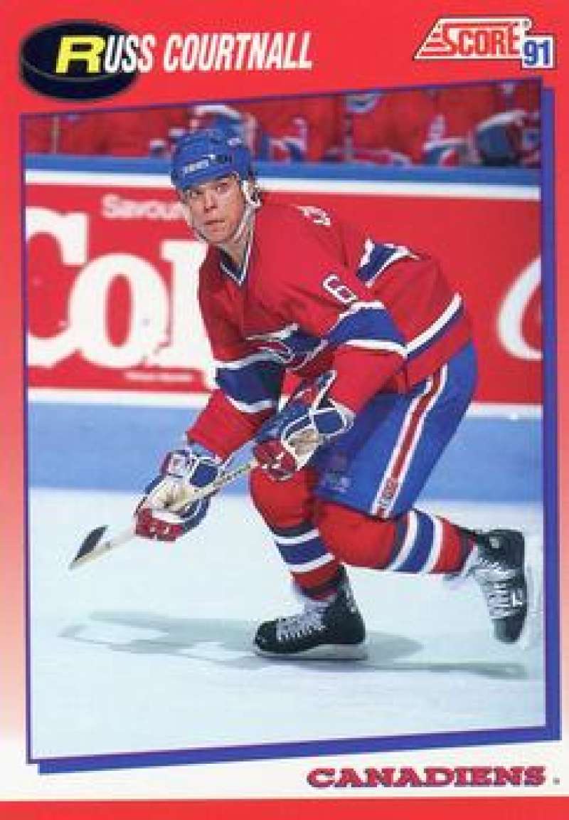 1991-92 Score Canadian Bilingual #42 Russ Courtnall Montreal Canadiens Image 1