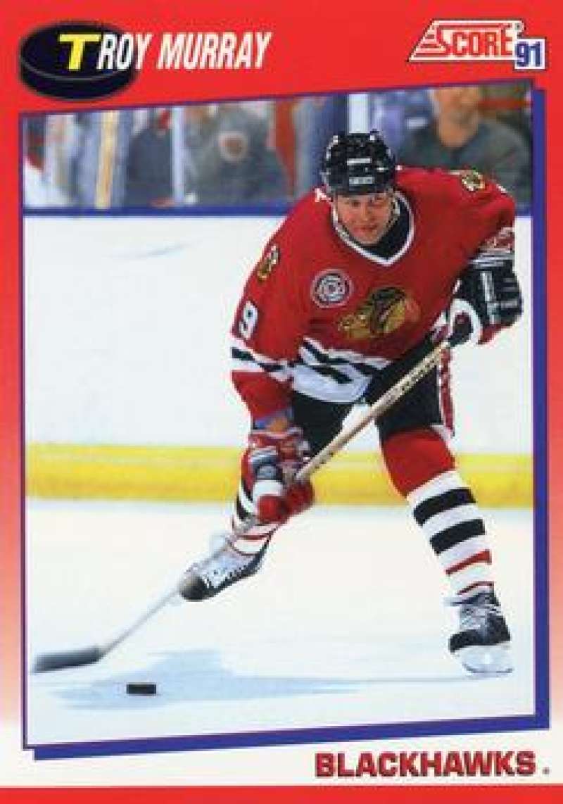 1991-92 Score Canadian Bilingual #53 Troy Murray Chicago Blackhawks Image 1