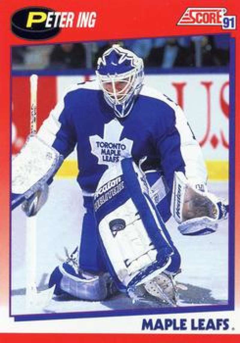 1991-92 Score Canadian Bilingual #55 Peter Ing Toronto Maple Leafs Image 1