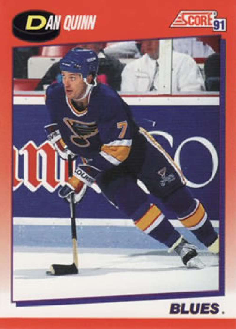 1991-92 Score Canadian Bilingual #62 Dan Quinn St. Louis Blues Image 1
