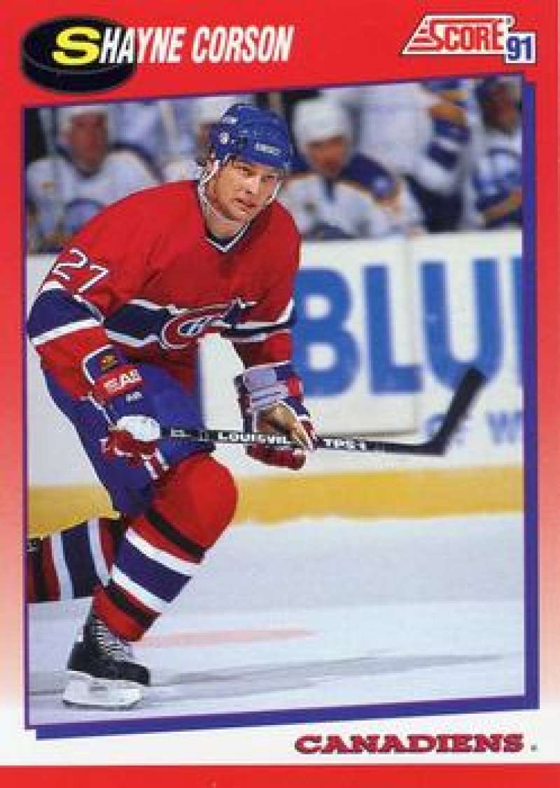 1991-92 Score Canadian Bilingual #65 Shayne Corson Montreal Canadiens Image 1