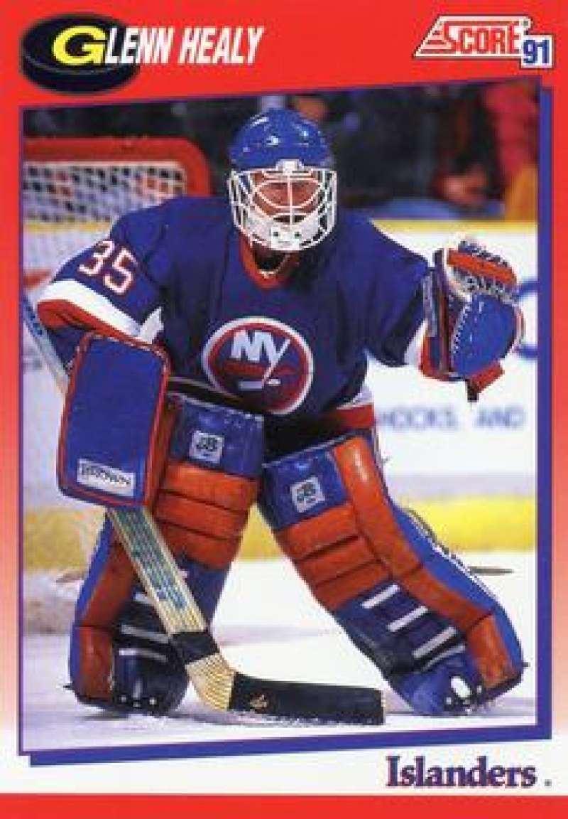 1991-92 Score Canadian Bilingual #68 Glenn Healy New York Islanders Image 1