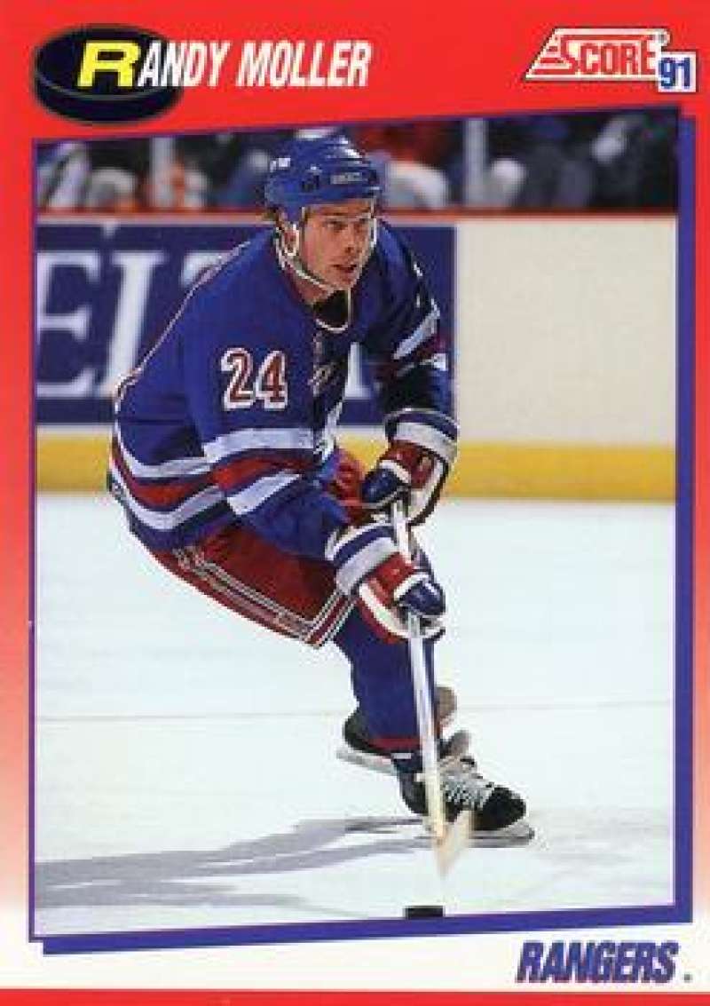 1991-92 Score Canadian Bilingual #79 Randy Moller New York Rangers Image 1