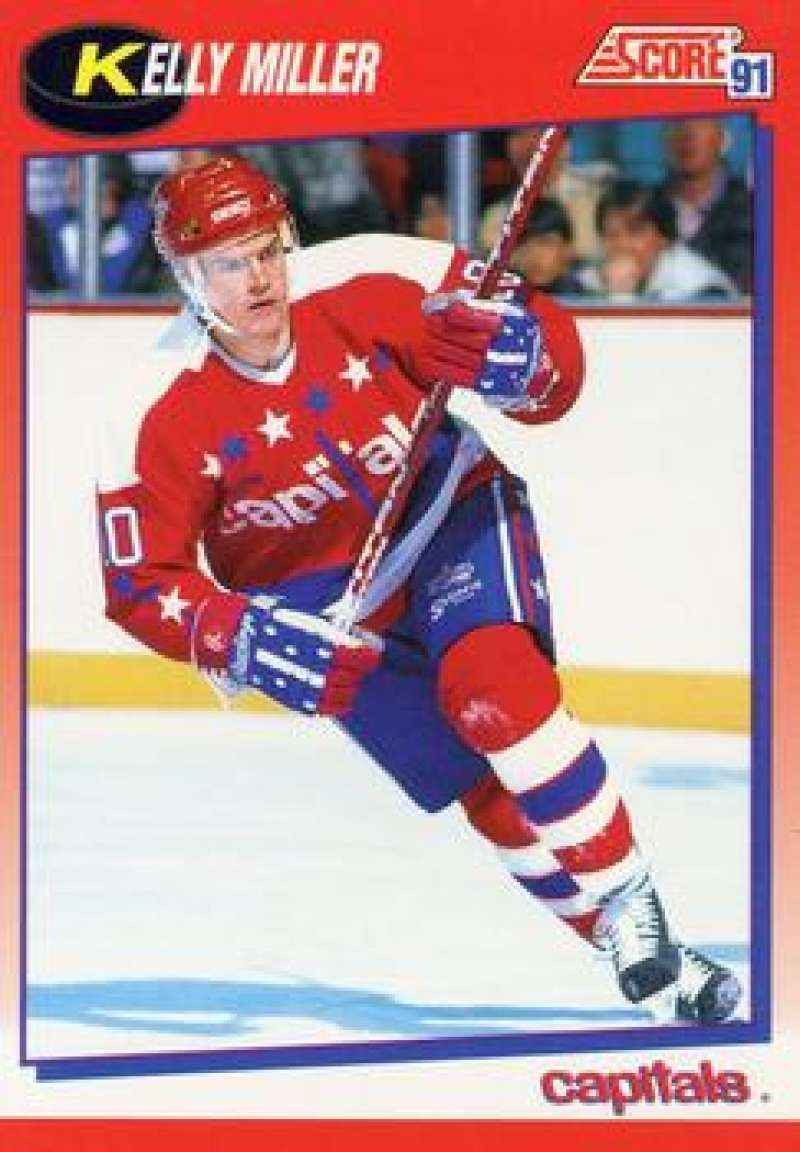 1991-92 Score Canadian Bilingual #81 Kelly Miller Washington Capitals Image 1