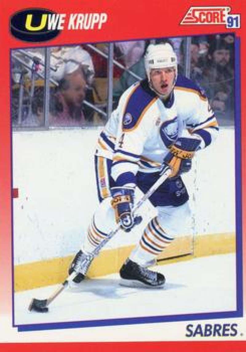 1991-92 Score Canadian Bilingual #84 Uwe Krupp Buffalo Sabres Image 1
