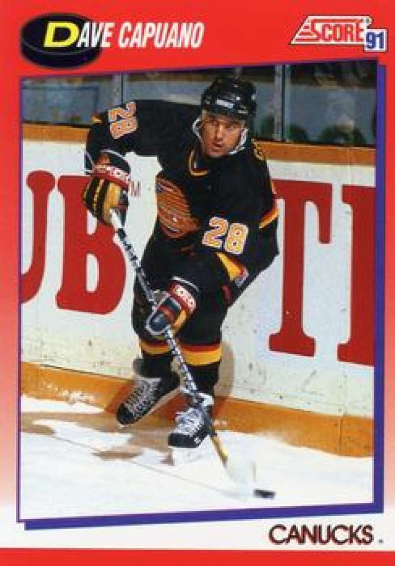1991-92 Score Canadian Bilingual #86 Dave Capuano Vancouver Canucks Image 1